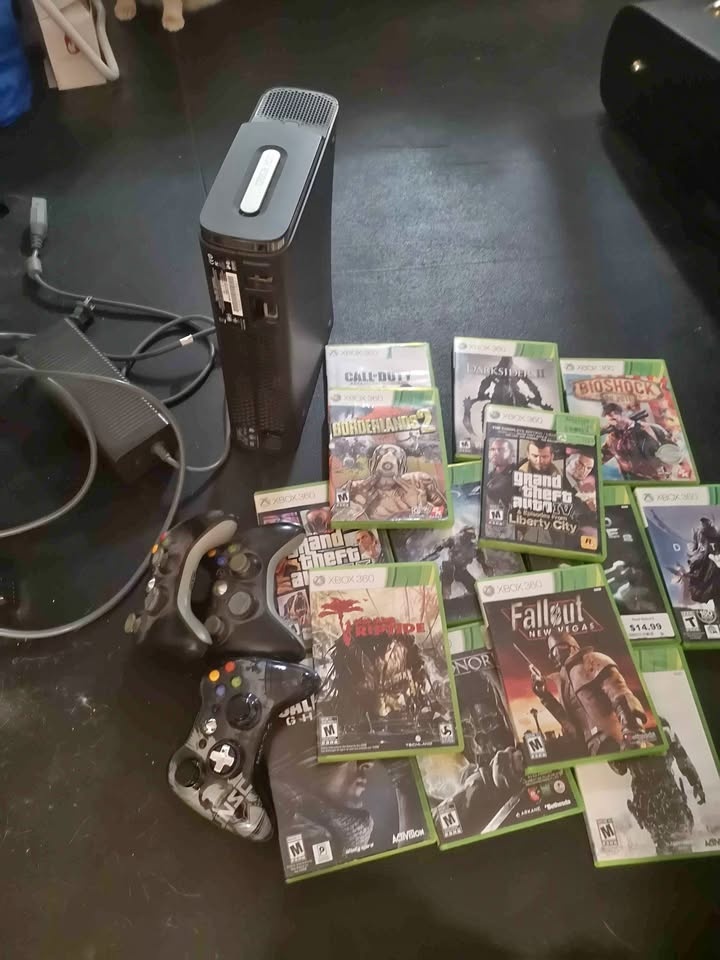 Xbox 360 and games and storage