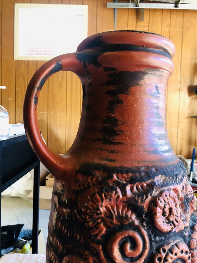 Vintage West Germany Pottery Floor Vase - photo 4