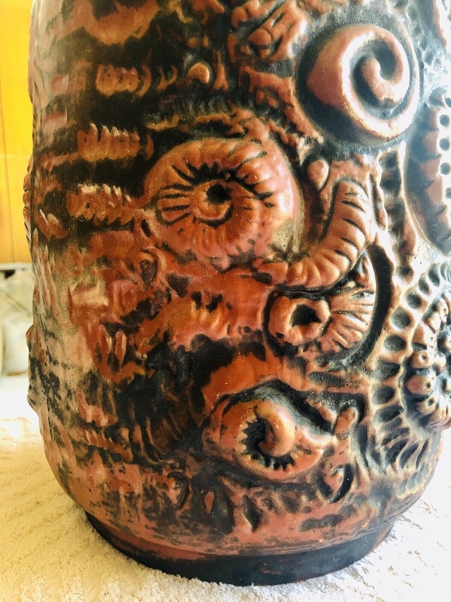 Vintage West Germany Pottery Floor Vase - photo 5