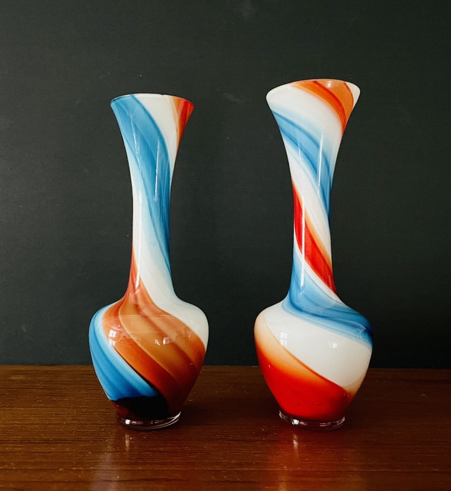 Mid Century Glass Bud Vase