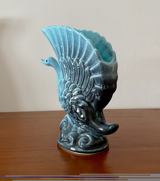 Mid Century BEAUCE Swan Vase Pottery - photo 3