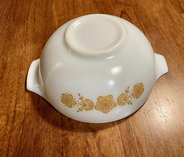 Vintage PYREX Cinderella Bowl Butterfly Gold #443 - photo 3