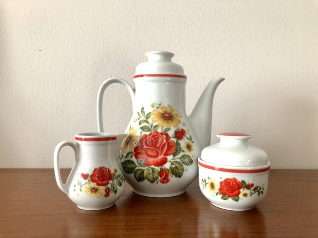 Vintage W Germany Winterling Bavaria Porcelain Tea Set - photo 2