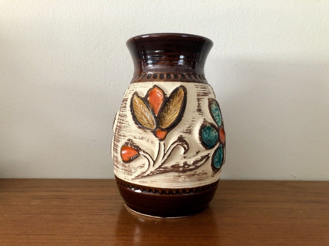 Vintage West Germany Pottery Vase - photo 2