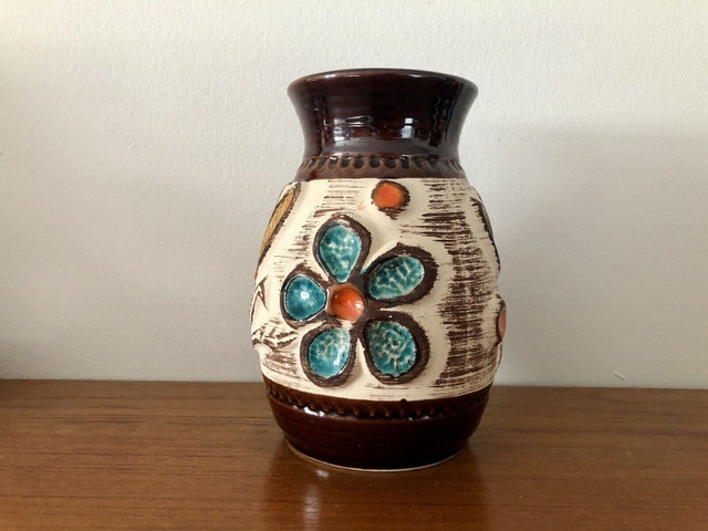 Vintage West Germany Pottery Vase - photo 3