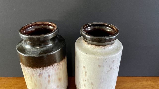 Two Vintage West Germany Pottery Vase - photo 3