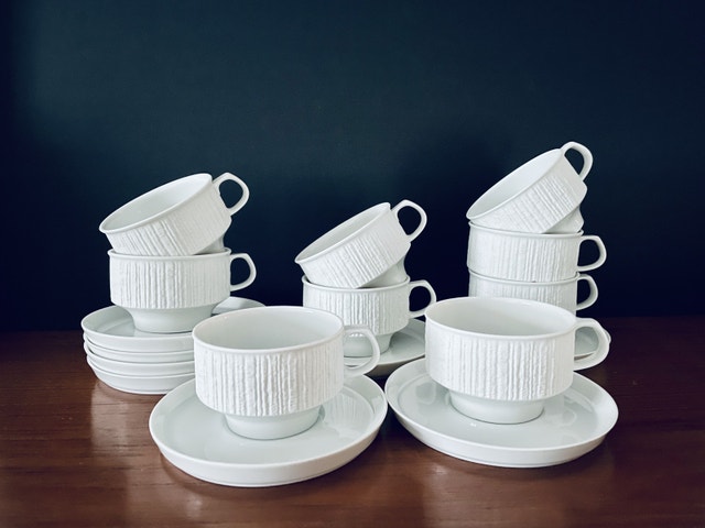 Vintage Germany Thomas “Arcta White” Cups/Saucers