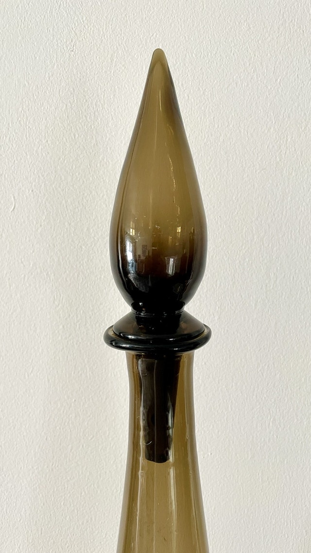 Empoli Glass Decanter Vintage Genie Bottle Italy 25” - photo 2
