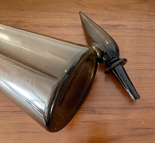 Empoli Glass Decanter Vintage Genie Bottle Italy 25” - photo 4