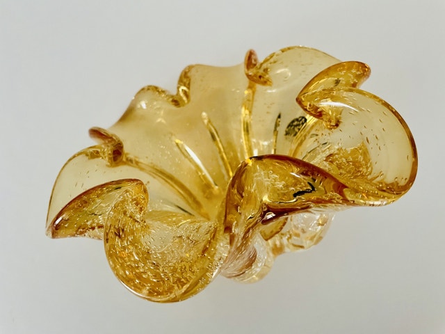 Vintage Arte Murano Art Glass Floral Bowl (Italy) - photo 2