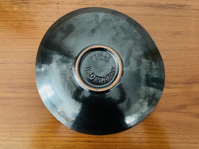 Vintage large West Germany Pottery Bowl - photo 3