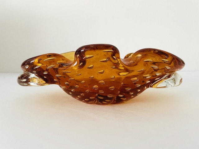 Vintage Art Glass Personal Ashtray