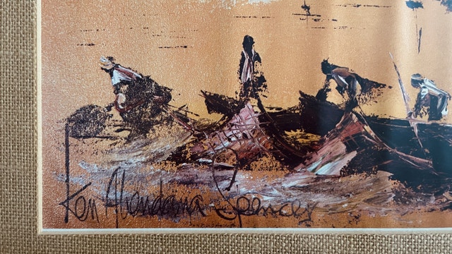 Vintage original framed print by Kenneth Abendana Spencer - photo 2
