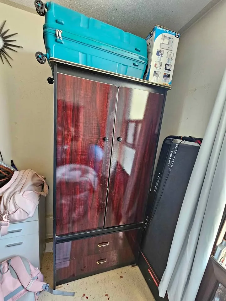 Wooden custom made cupboard (price negotiable) thumbnail