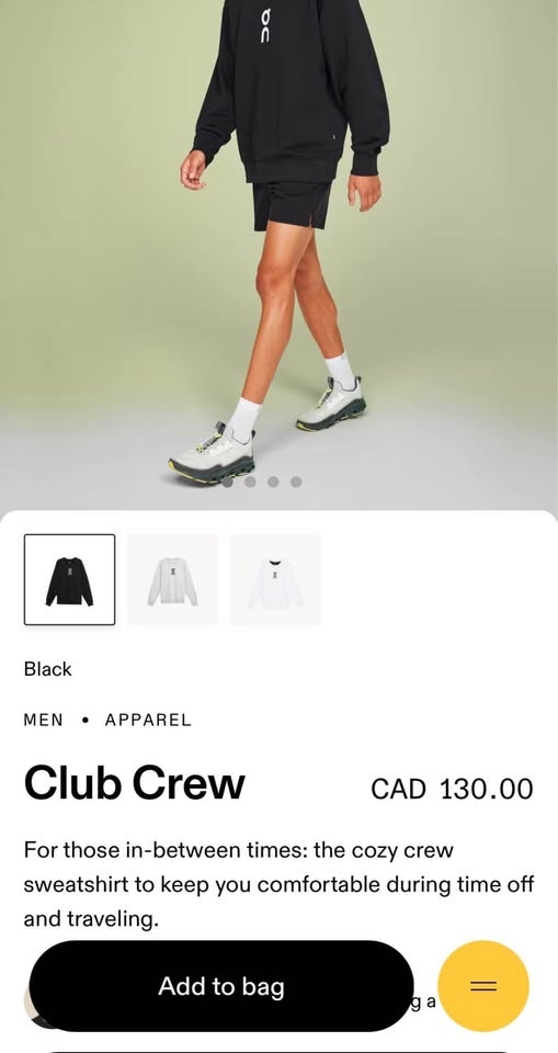 ON “Club Crew” size Medium - photo 4