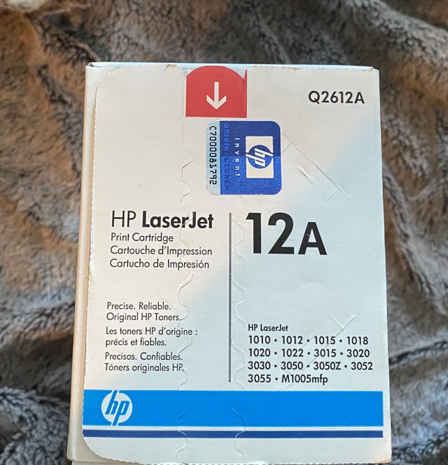 HP 12A Laser Jet black toner cartridge NIB - photo 3
