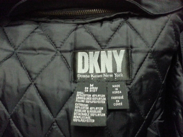 Authentic DKNY Men's Black trench coat medium size - photo 3