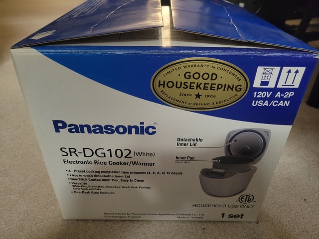 Like New Panasonic 5-Cup Rice Cooker/Warmer White $29 - photo 2