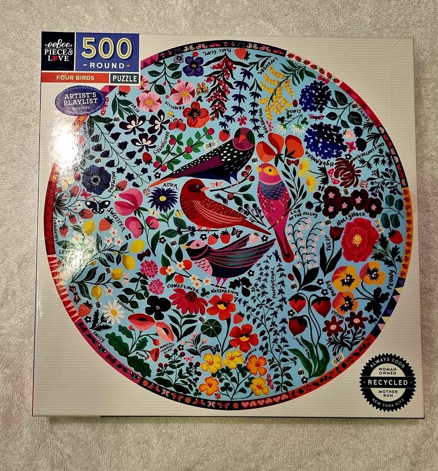 Four Birds - eeboo Pieces & Love 500 piece puzzle