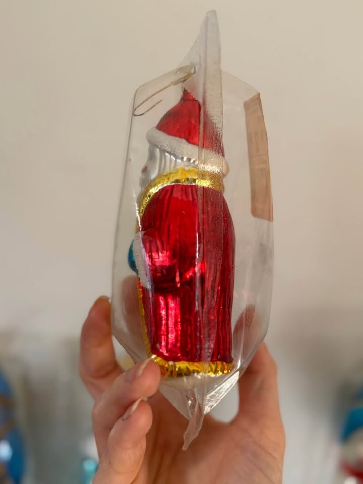 Vintage Glass Christmas Ornaments - Set of 9 - photo 5