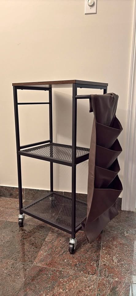 MOVE OUT SALE: 3-tier rolling cart/side table