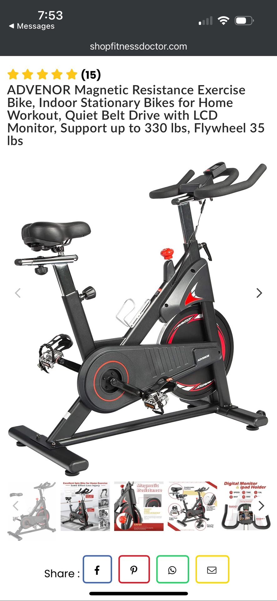 Advenor Magnetic Resistance Exercise Bike