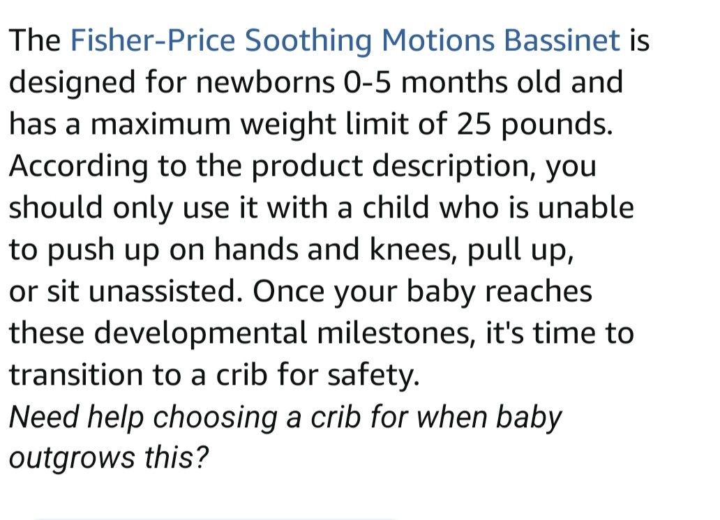 Fisher Price Baby Bassinet - photo 5