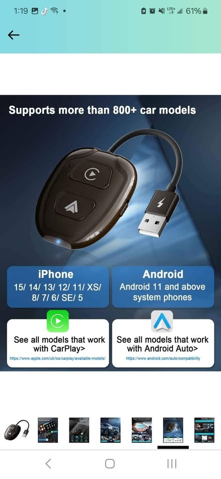 CarPlay and Andriod Auto wireless Adapter, or OBO. Can do trades - photo 3
