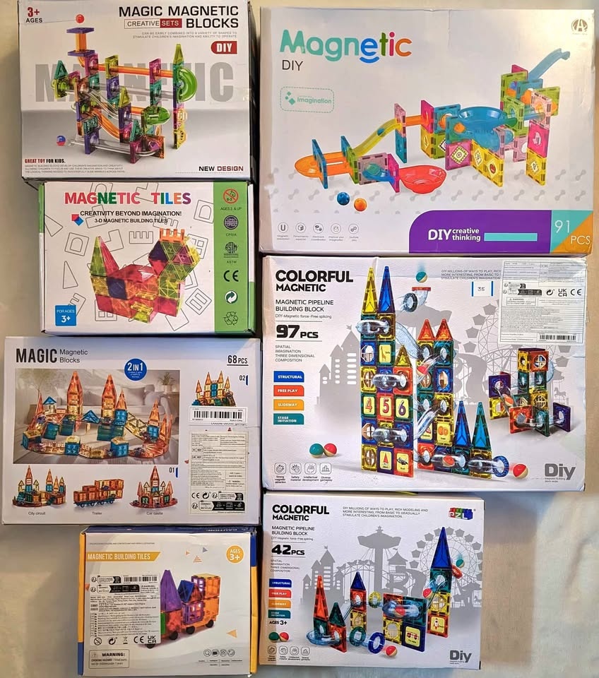 Different Magnetic Toy Sets Price Range from $25 - $35