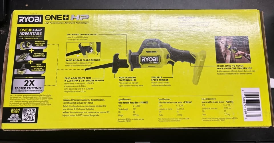 RYOBI One-Handed Reciprocating Saw - photo 2