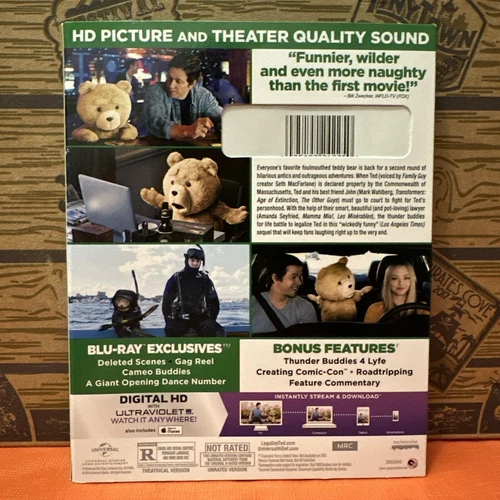 Ted 2 (Blu-ray, 2015) UNRATED 2-Disc Set + Digital Copy - photo 2