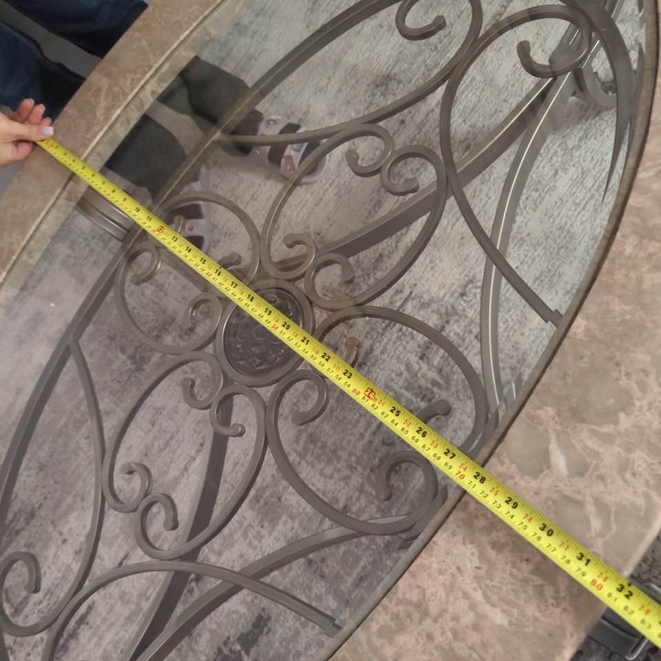 Solid Marble & Iron 4-Piece Set – console, side and coffee table - photo 2