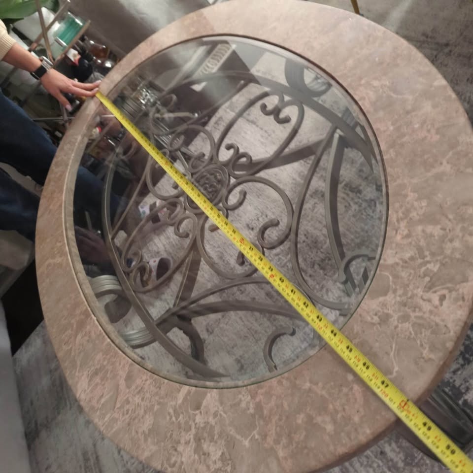 Solid Marble & Iron 4-Piece Set – console, side and coffee table - photo 3