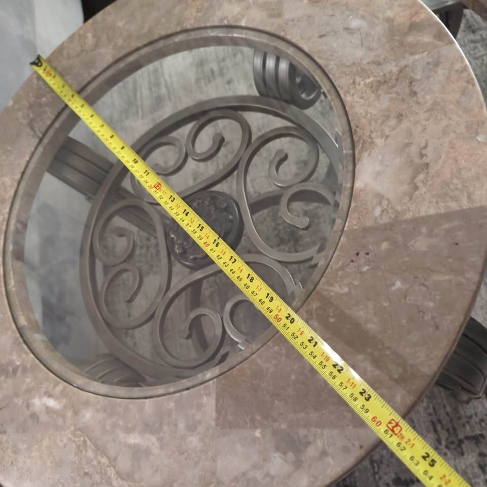 Solid Marble & Iron 4-Piece Set – console, side and coffee table - photo 5