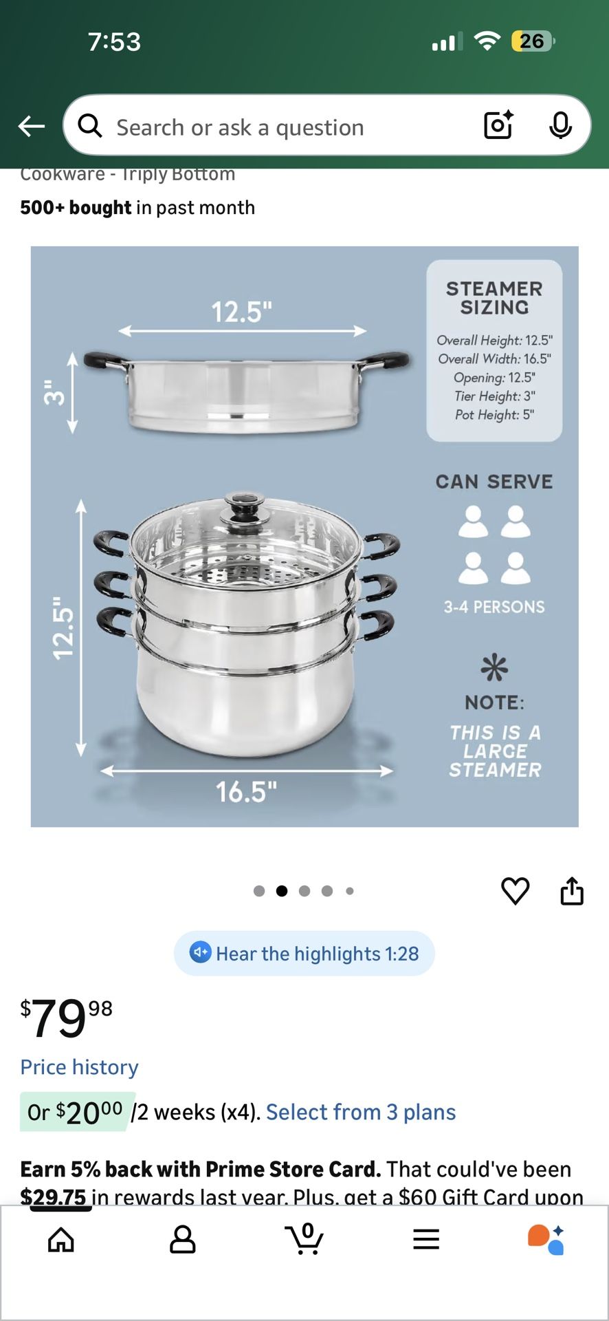 Food steamer