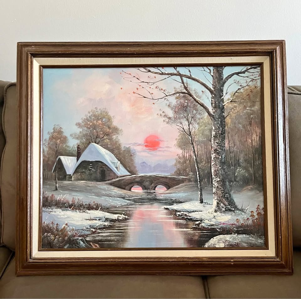 Wall frame nature snowy day 29.25 x 25.25
