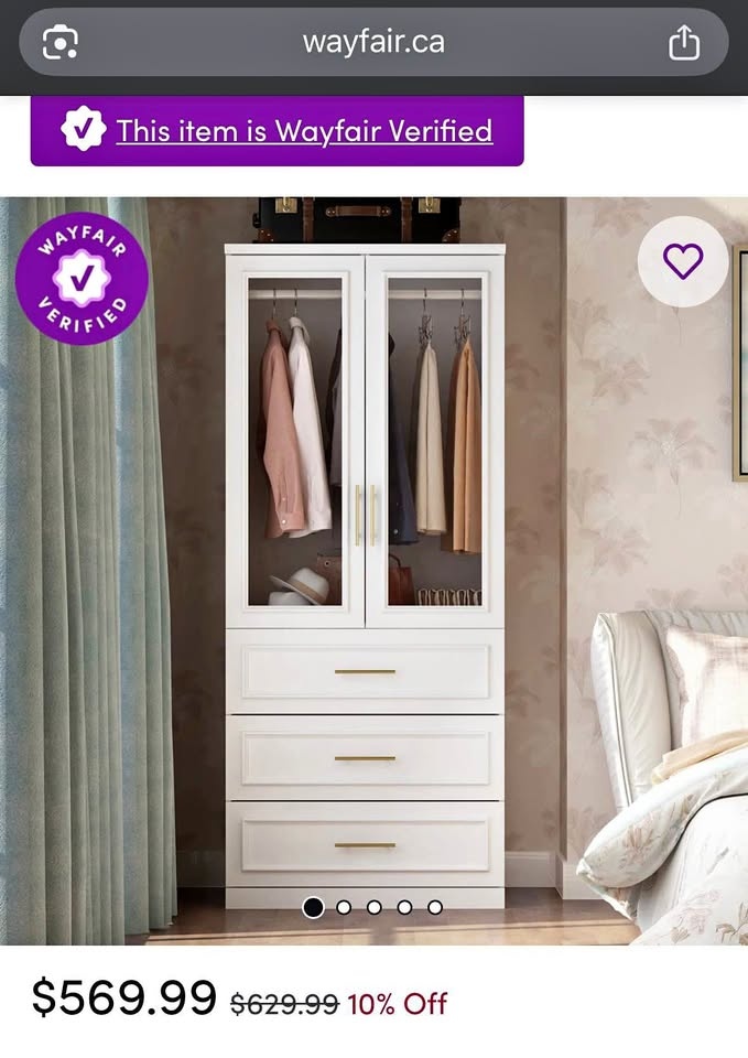 Brand New– 2-Door Wardrobe Armoire