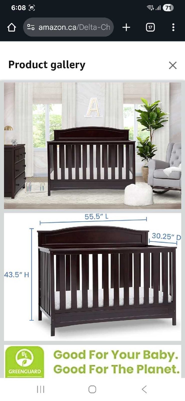 Baby Crib with mattress - Great condition like new - photo 2