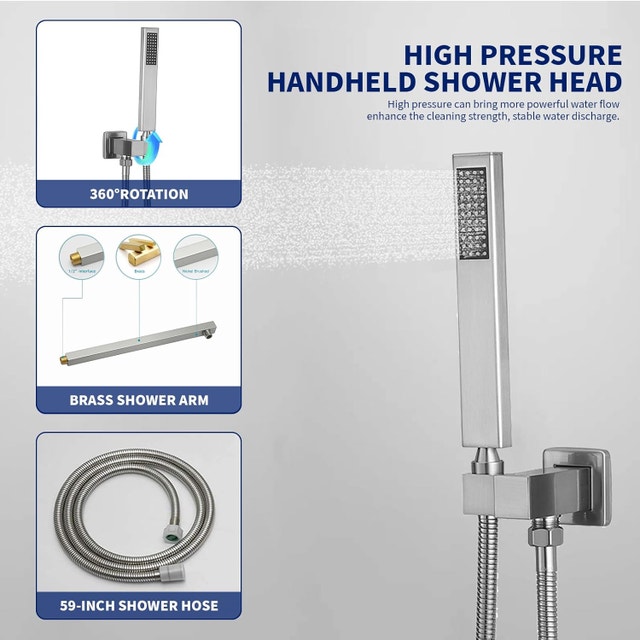 Brushed Nickel 10" Shower System BNIB - photo 3