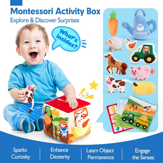 hahaland Baby Toys 6-12 Months 13Pcs Surprise Box - photo 3