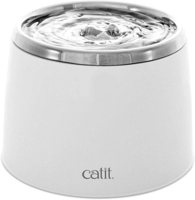 Catit Stainless Steel Top Drinking Fountain - 2 L White - photo 2