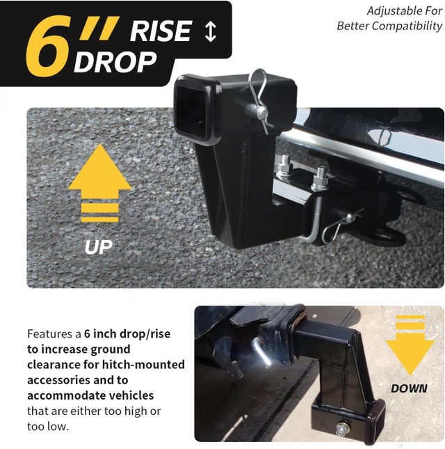 MAXXHAUL 50650 Trailer Hitch Riser for 2 "Receivers with 6" NEW - photo 5