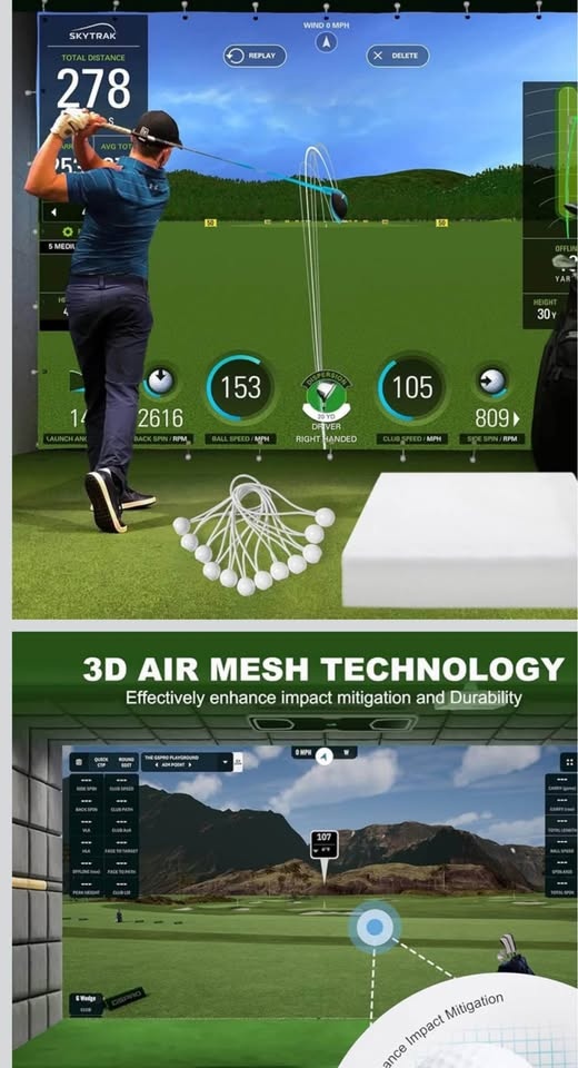 Golf Simulator Impact Screen – 118x102” - photo 2
