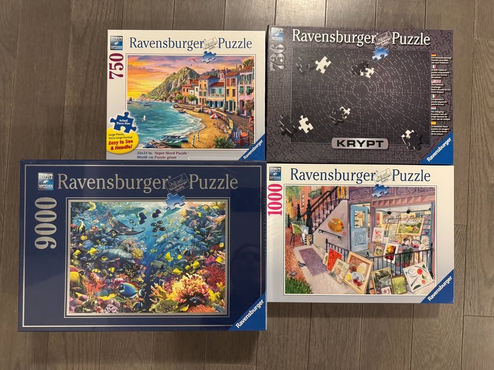 Puzzles Unopened and Once Completed