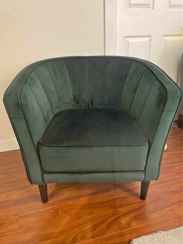 Green Velvet Accent Chair