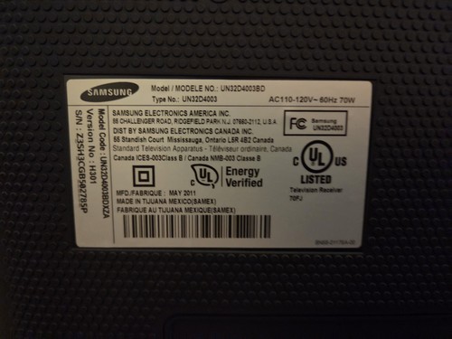 Samsung Un32d4003BD Tv - photo 3