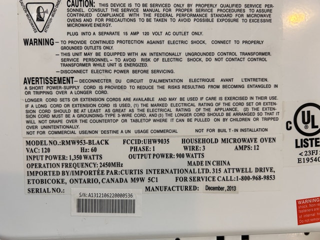 Small 900 Watts Microwave - photo 3