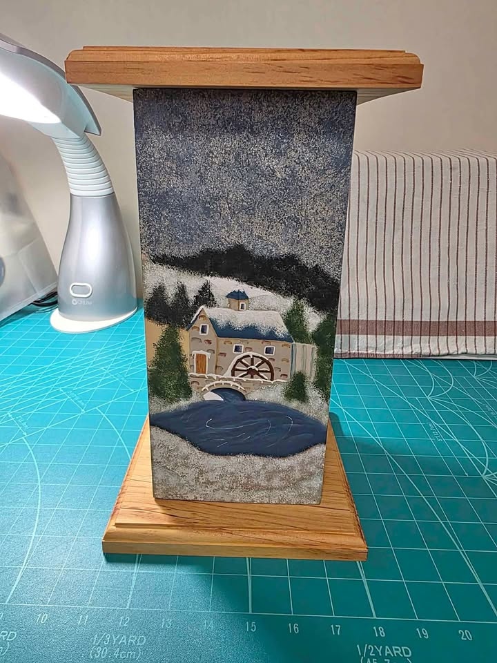 Folk Artist's 4 Season Lamp Base Project to Finish
