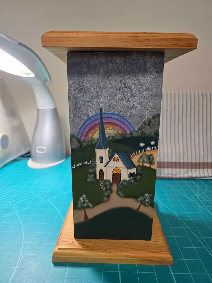 Folk Artist's 4 Season Lamp Base Project to Finish - photo 2