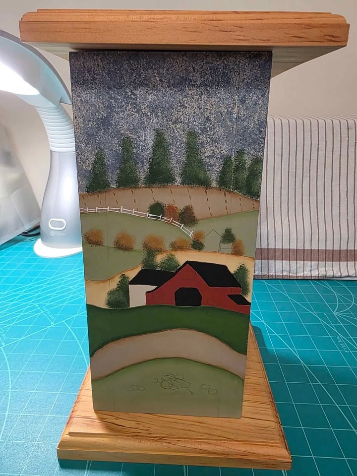 Folk Artist's 4 Season Lamp Base Project to Finish - photo 3
